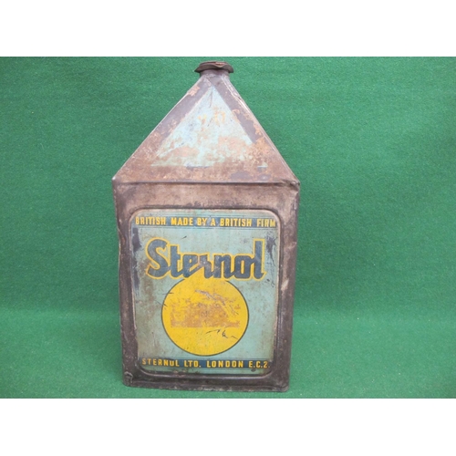 59 - Pyramid can with cap and handle for Sternol - British Made By A British Firm, wording legible on all... 