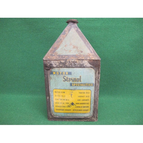 59 - Pyramid can with cap and handle for Sternol - British Made By A British Firm, wording legible on all... 