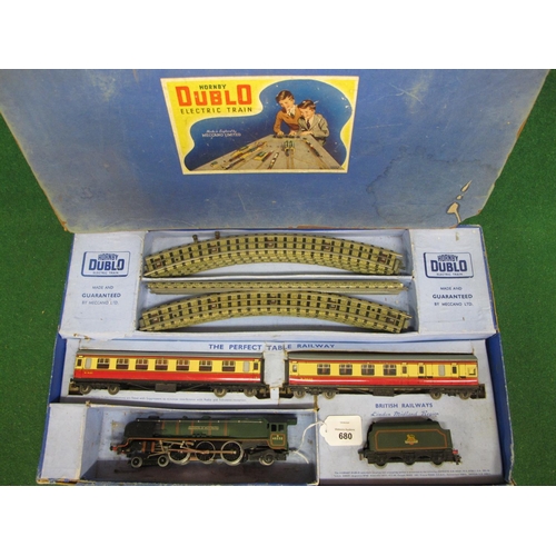 680 - 1954-1958 HD 3 Rail Passenger Train Set containing: 8P 4-6-2 tender locomotive No. 46232 Duchess Of ... 