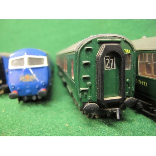 685 - Two built, painted and motorised trains in OO scale using Rosebud Kitmaster kits and electric motors... 