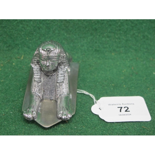 72 - Chromed Sphinx bonnet mascot from an Armstrong Siddeley - 4