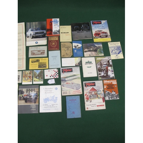 77 - Quantity of motoring brochures, race programmes, publications, owners handbooks, Jaguar 2.4, 3.4, 3.... 