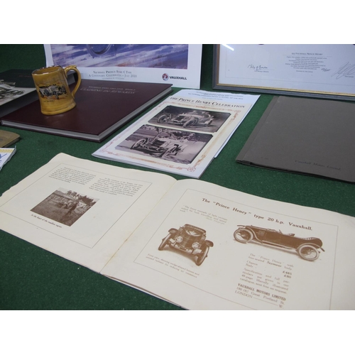 87 - Quantity of items relating to a 1913 Vauxhall Prince Henry to include: a very rare copy of the bookl... 