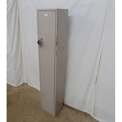 14 - Metal gun cabinet to hold four guns - 27.5cm x 22.5cm x  151cm tall