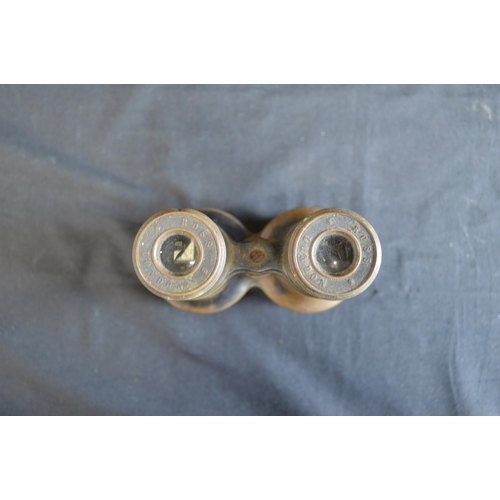 168 - Carl Zeiss Jena 10-50 No. 5468124 monocular in leather case together with a set of brass Ross binocu... 