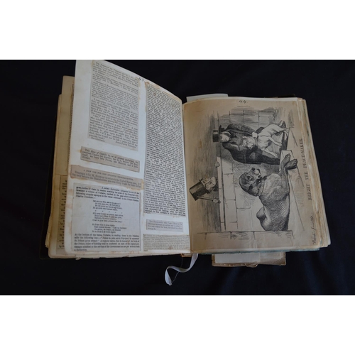 171 - Scrap album once belonging to Anne Fisher, dated 1859 containing personal entries, pictures and cyph... 