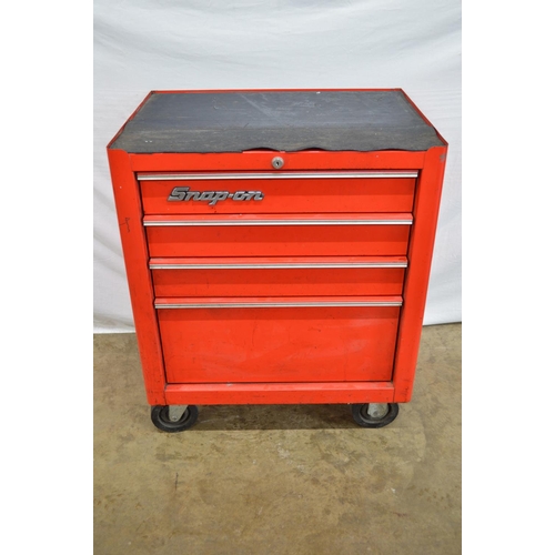 18 - Snap-On four drawer tool cabinet on wheels - 68cm x 50cm x 80cm tall