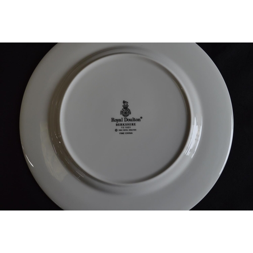 181 - Royal Doulton Berkshire tea and dinner set to comprise: eight tea cups, fourteen 15cm saucers, teapo... 
