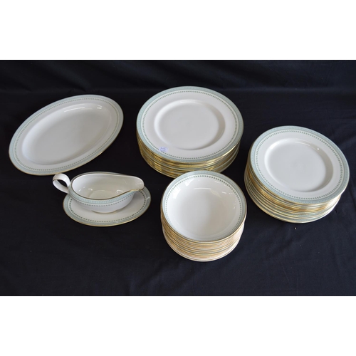 181 - Royal Doulton Berkshire tea and dinner set to comprise: eight tea cups, fourteen 15cm saucers, teapo... 