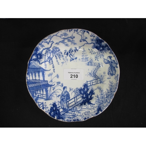 210 - Royal Crown Derby teaset having blue decoration of Oriental figures in landscape settings on a white... 