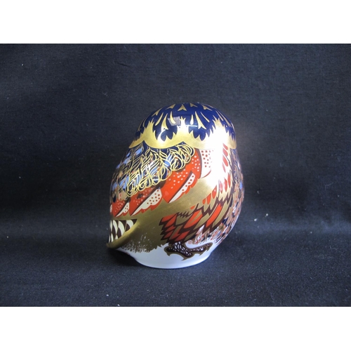 215 - Royal Crown Derby Exclusive Signature Edition paperweight of an Owl with silver stopper, no box - 7.... 