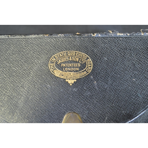 228 - 19th/20th century Jaques & Sons Ltd In Statu Quo mahogany cased bone travelling chess set complete w... 