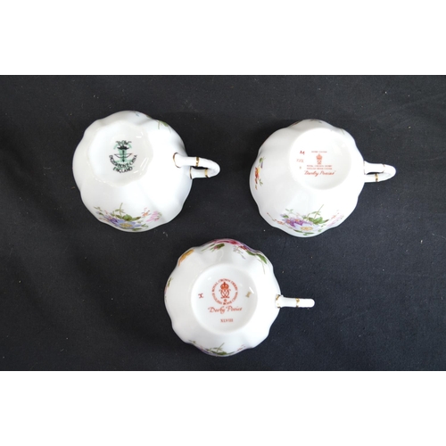 42 - Royal Crown Derby, Derby Posies pattern part teaset to comprise: cake plate, sugar bowl, seven tea c... 