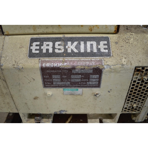 6 - Erskine 6 KVA generator with 11hp Briggs & Stratton engine.  Serial No. 79575, mounted on four wheel... 