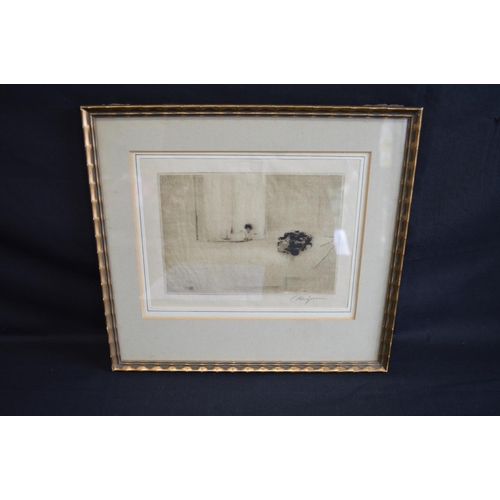 79 - Cedric Hodgson (1894-1947, Rye, Sussex), print of young lady sleeping, signed lower right in pencil ... 