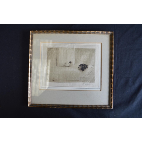 79 - Cedric Hodgson (1894-1947, Rye, Sussex), print of young lady sleeping, signed lower right in pencil ... 