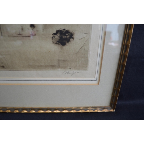 79 - Cedric Hodgson (1894-1947, Rye, Sussex), print of young lady sleeping, signed lower right in pencil ... 