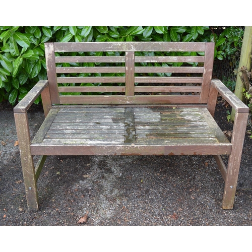 7 - Wooden garden bench - 107cm X 63cm X 80cm tall