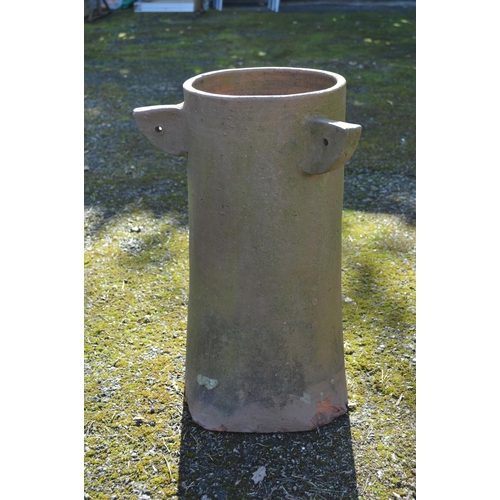 74 - Circular chimney pot with rectangular bottom - 37cm x 53cm tall