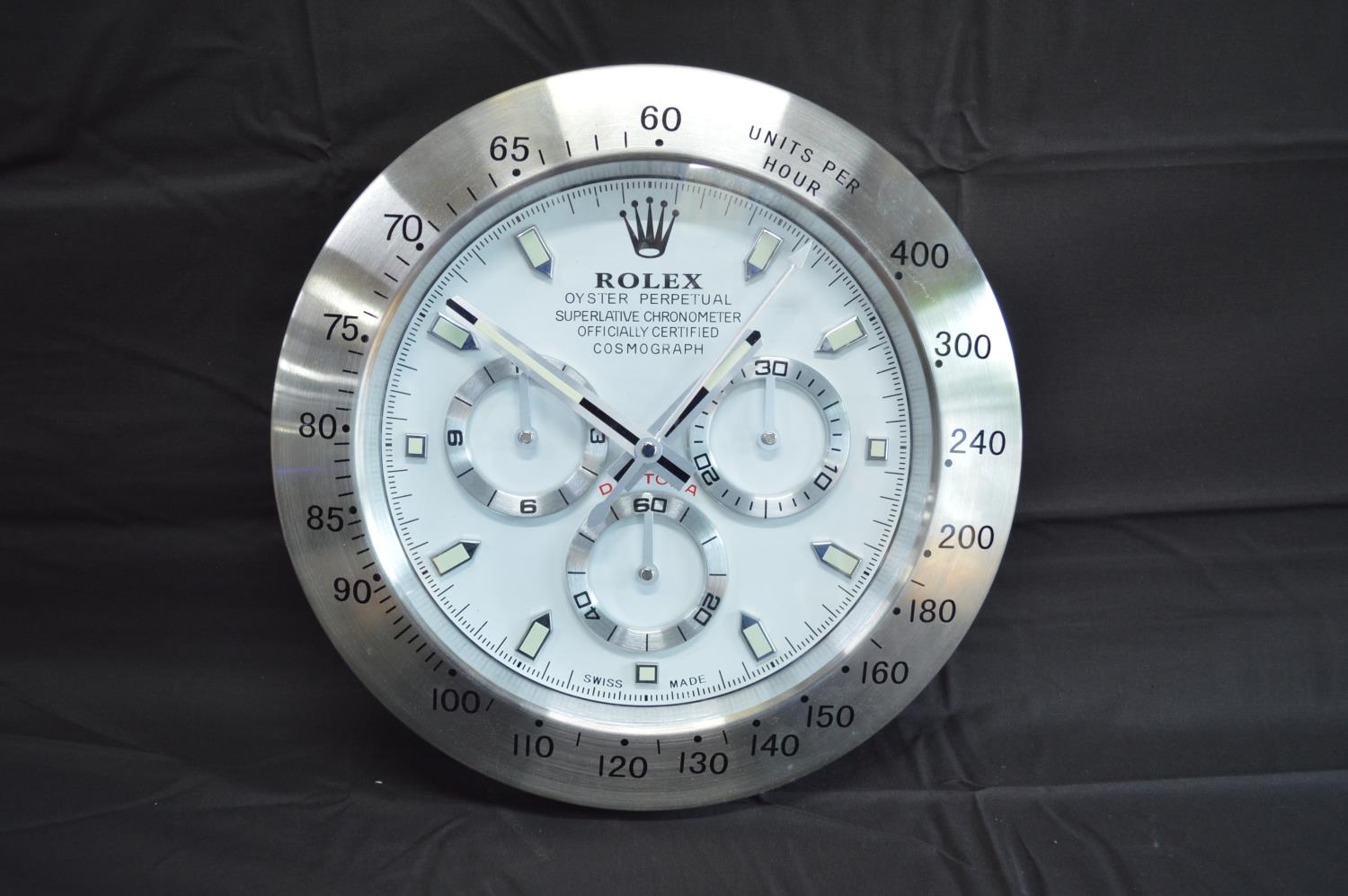 Rolex Dealer display A6409 wall clock with Quartz movement