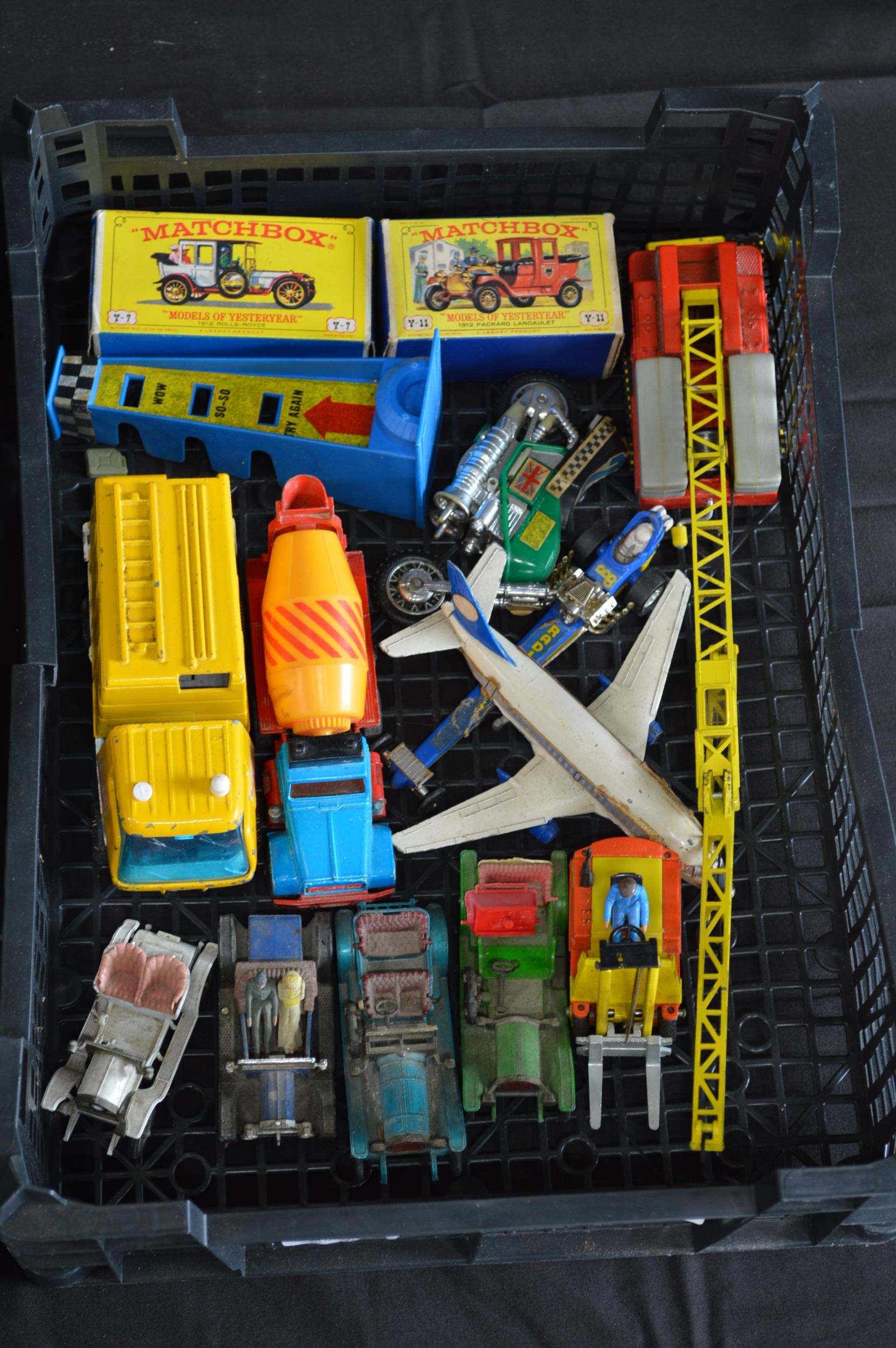 Quantity of toy cars to include: plastic Fire Chief car, Dinky toys ...