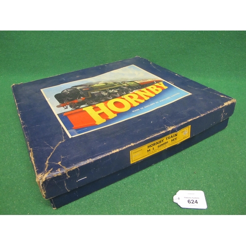 1940's/1950's Hornby O gauge tinplate clockwork M1 Goods Train set