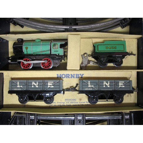 1940's/1950's Hornby O gauge tinplate clockwork M1 Goods Train set