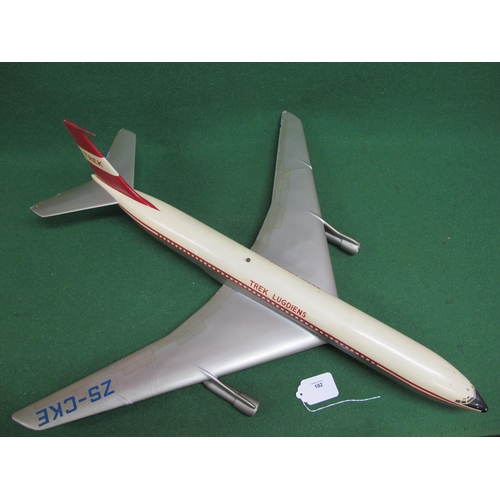 102 - 1960's Travel Agents model of a Trek Lugdiens four engined airliner - wingspan 34.5