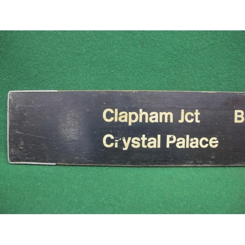 110 - Southern Region double sided wooden destination board for Clapham Jct, Balham, Streatham Hill, Cryst... 