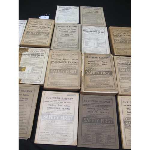 128 - Twenty one Southern Railway London East Division Working timetables for 1925 (x2), 1926, 1929, 1931,... 