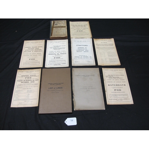 138 - Large quantity of London & North Eastern Railway (LNER) timetables from 1923 - 1947 together with Fo... 