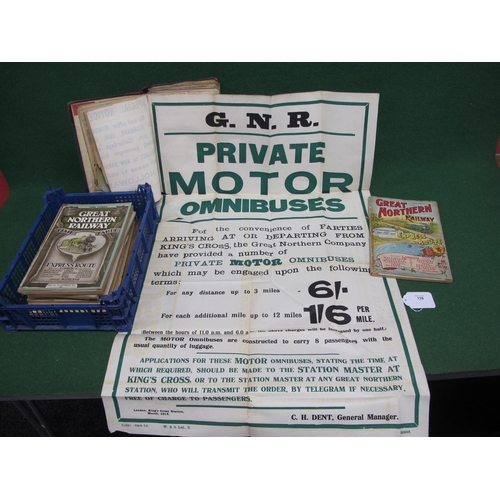 139 - Thirteen Great Northern Railway (GNR) timetables for 1861, 1894, 1897, 1901, 1904, 1905, 1907, 1911,... 