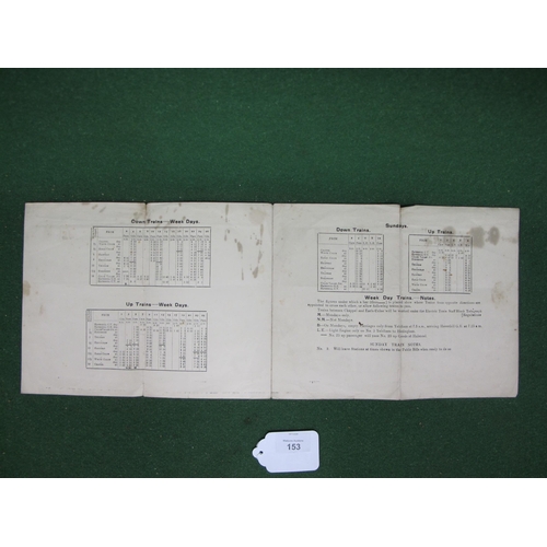 153 - July 1919 Colne Valley Railway (CVR) 1860-1923 Passenger & Goods Trains timetable (for Company's Ser... 