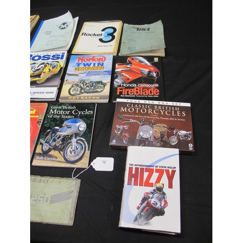 16 - Box containing a quantity of books and booklets to include: BSA Service Sheets, Matchless All Models... 