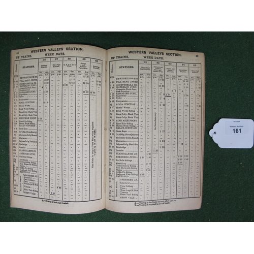 161 - A Monmouthshire Railway & Canal Company Alterations in Working Timetable & Regulations publication f... 