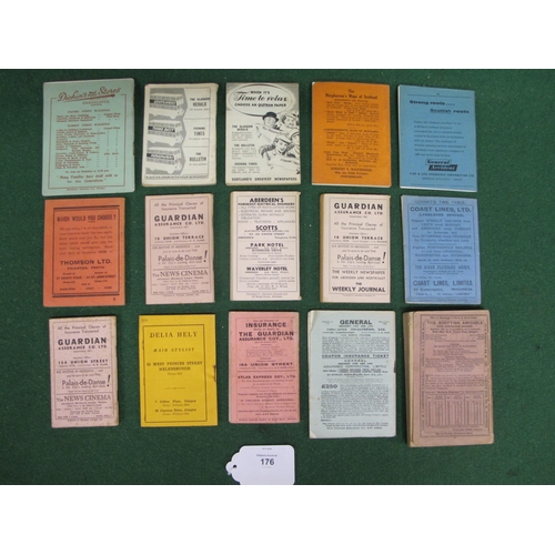 176 - Fifteen 1930's-1960's pocket size timetables predominantly for Scotland to cover bus, rail, omnibus,... 