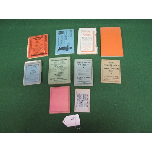 177 - Nine 1920's-1950's pocket size timetables predominantly for the Midlands and central England to cove... 