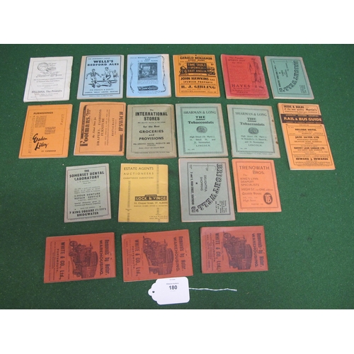 180 - Nineteen 1930's-1960's pocket size timetables and guides for prodominantly east of England covering ... 