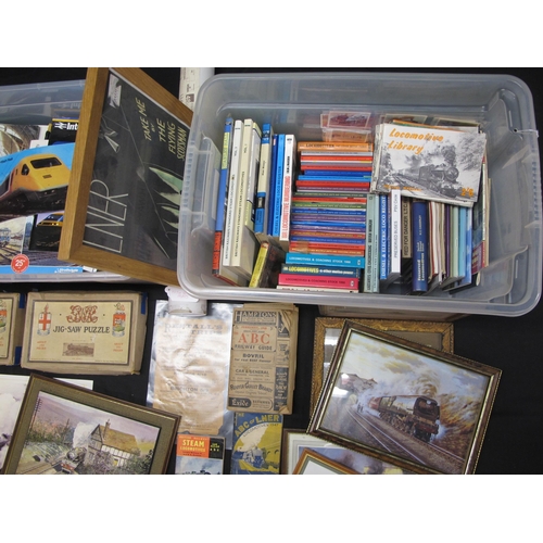 181 - Large mixed lot of railway related items to include: vintage and modern ephemera, books, spotters co... 