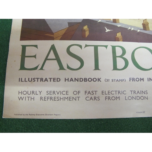 197 - A British Railways Executive (Southern Region) 1950's poster for Eastbourne featuring a Ronald Lampi... 