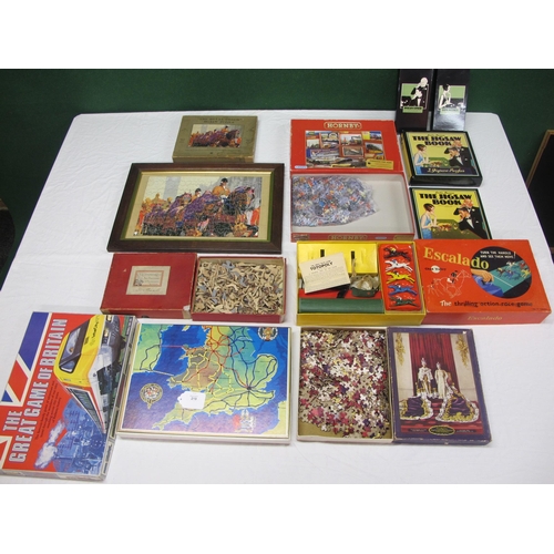 219 - Quantity of boxed puzzles and games to include: Belltoys puzzle of King George VI & Queen Elizabeth,... 