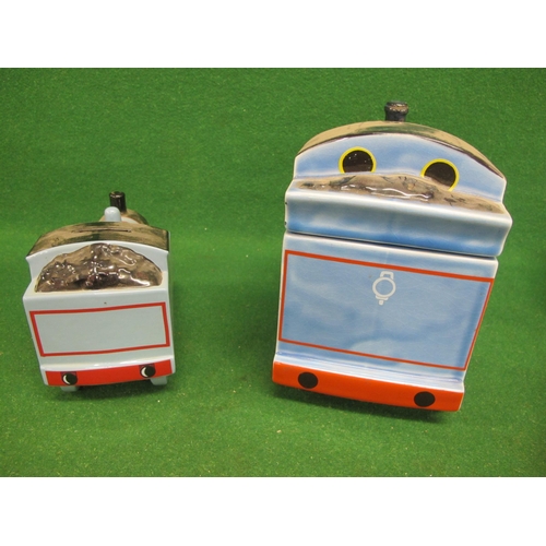 230 - Thomas the Tank Cookie Jar and Thomas the Tank Engine & Friends Money Box by Wade, Staffordshire, bo... 