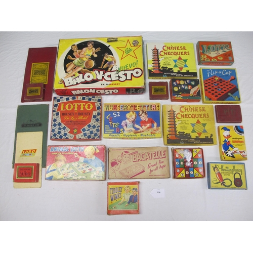 239 - Quantity of colourful 20th century games to include: Lotto, Tiddly Winks, Disney Dominoes, Nursery L... 