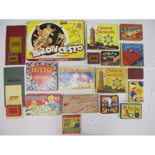 239 - Quantity of colourful 20th century games to include: Lotto, Tiddly Winks, Disney Dominoes, Nursery L... 