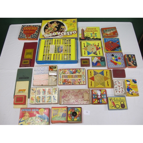 239 - Quantity of colourful 20th century games to include: Lotto, Tiddly Winks, Disney Dominoes, Nursery L... 