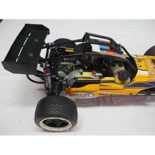 241 - Aw-Yama 1:5 scale radio controlled two wheel drive off road buggy with a powerful 23cc two stroke pe... 