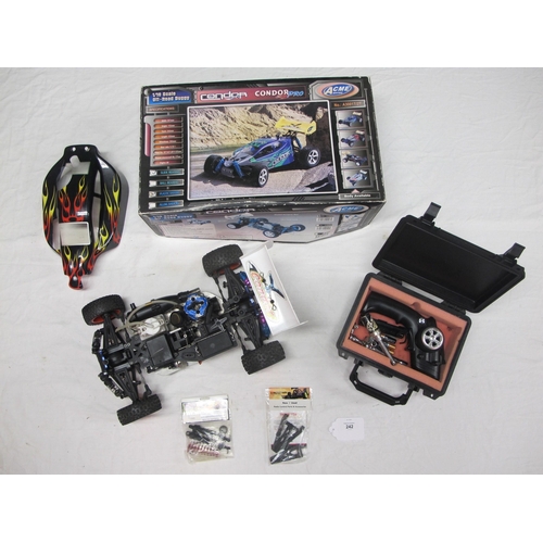 242 - Boxed Condor Pro radio controlled 1:10 scale 4wd buggy powered by a Nitro engine from Acme Racing, w... 