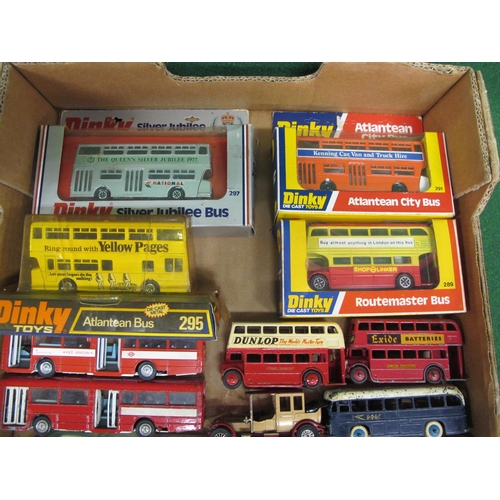 260 - Box of loose and boxed Dinky and Matchbox buses, coaches, vans and cars to include: boxed Dinky 289,... 