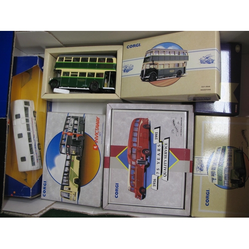 268 - Nine boxed Corgi diecast buses and bus/coach sets to include: East Kent, Maidstone, Southdown, Invic... 