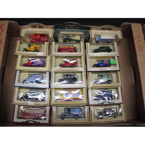 275 - Thirty nine boxed Lledo/Days Gone diecast model cars, vans, lorries, buses and a horse drawn dray